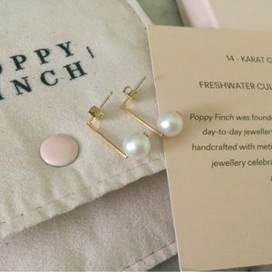 Poppy Finch 14k Pearl Earrings New in Box